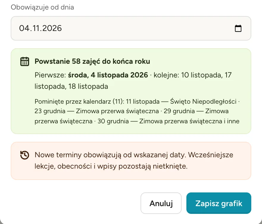 Każdy tor jak osobna sala.
